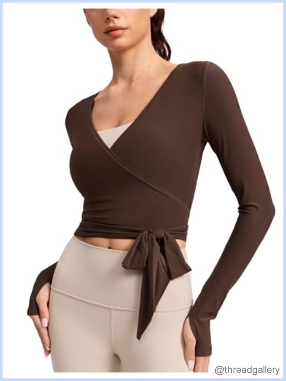 Cloudweight Wrap Crop Top Long Sleeve Yoga Activewear